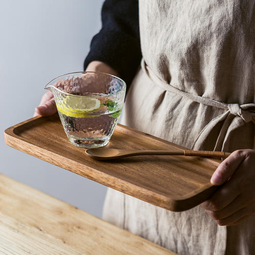 日式木质木纹盘子长方形托盘家用水果盘西餐牛排盘 商品图3