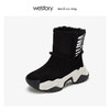 westory运动底雪地靴羊皮加绒加厚保暖女鞋 2019冬新款W29DC80411 商品缩略图0