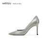 westory2019夏秋款新品蛇皮尖头高跟鞋女细跟西式婚鞋W29CE70202 商品缩略图3