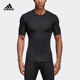 Adidas/阿迪达斯男子足球紧身健身衣短袖运动T恤CF7171