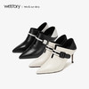 westory2019秋季新品尖头皮带扣撞色及踝细跟裸靴女W29CM70361 商品缩略图0