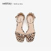 westory2019新款春夏豹纹高跟凉鞋时尚性感粗跟单鞋W29BG60141 商品缩略图2
