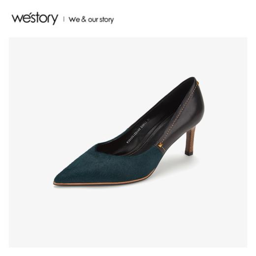 westory2020春季新品尖头浅口高跟鞋女细跟W20AE51521 商品图1