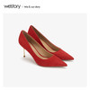westory2020春季新品中式婚鞋尖头高跟鞋女细跟W20AE51501 商品缩略图0