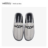 westory2020春季新款圆头亮面漆皮乐福拖鞋女W20AH51581 商品缩略图2