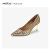 westory2020春季新品婚鞋西式尖头高跟鞋女细跟W20AE51511 商品缩略图1