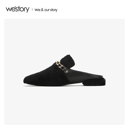 westory2020春季新品毛毛鞋时尚拖鞋女W20AH51721 商品图3