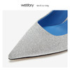 westory2019春夏尖头高跟鞋女名媛风亮片细跟宴会女鞋W29AE50311 商品缩略图2