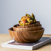 圆形木碗手工复古大号实木泡面碗日式成人儿童饭碗 商品缩略图2