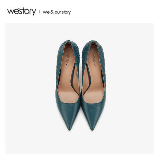 westory春季新款尖头高跟鞋女细跟51291 商品图2