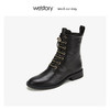 westory时尚潮流马丁靴女高跟尖头 2019年冬季新款W29DS80901 商品缩略图0