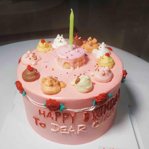 ins小动物宝宝蛋糕(图片为6寸效果)