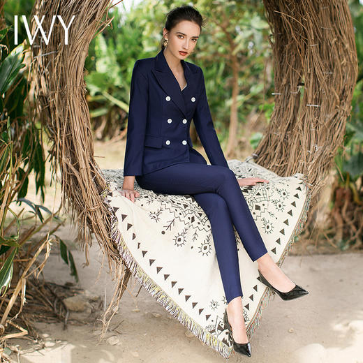 IWY/高圆圆-[完美伴侣]明星同款藏青色西服套装CP369 商品图6