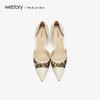 westory2019夏季新款豹纹拼接空鞋女细高跟社交单鞋W29BH60421 商品缩略图2