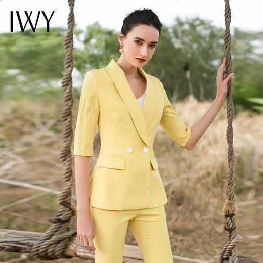 IWY/黄色五分袖西服套装CP9175 商品图2
