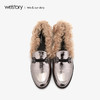 westory秋冬新款女鞋乐福鞋羊毛皮外穿一脚蹬懒人鞋S29CM70731 商品缩略图2