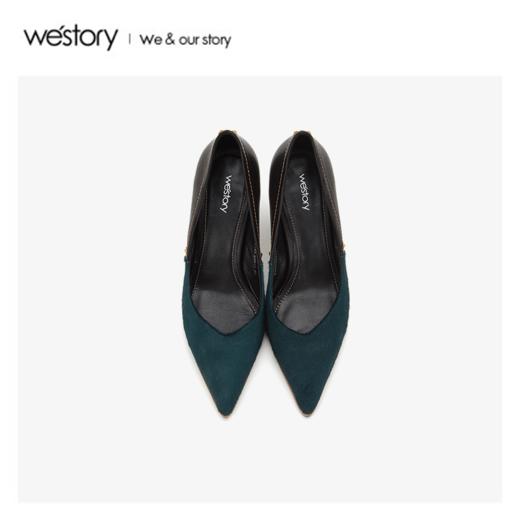 westory2020春季新品尖头浅口高跟鞋女细跟W20AE51521 商品图2