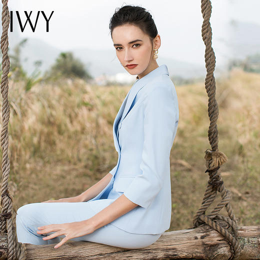 IWY/蓝色七分袖西服套装CP117 商品图5