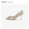 westory2020春季新款西式婚鞋水钻尖头细跟高跟鞋女W20AE51181 商品缩略图2