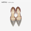 westory2019春夏尖头高跟鞋女亮片婚鞋银色宴会女鞋W29AH50071 商品缩略图3