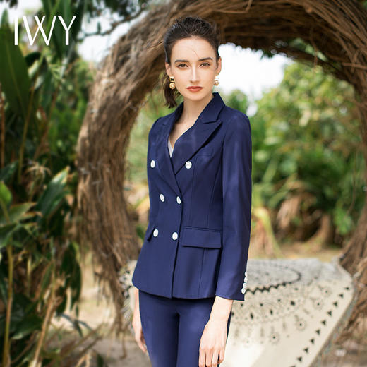 IWY/高圆圆-[完美伴侣]明星同款藏青色西服套装CP369 商品图3