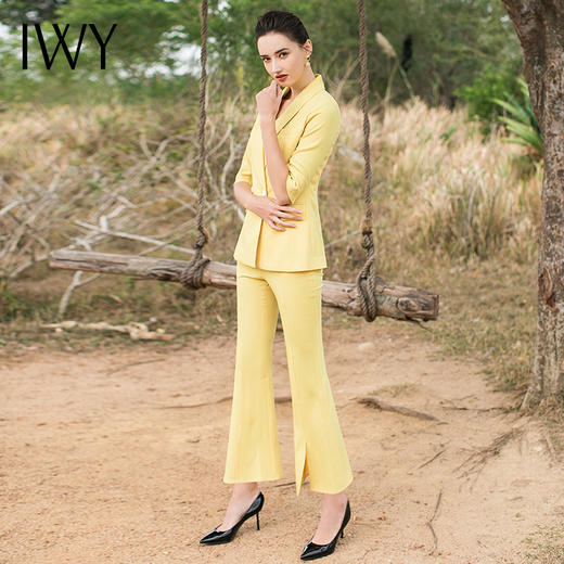 IWY/黄色五分袖西服套装CP9175 商品图4