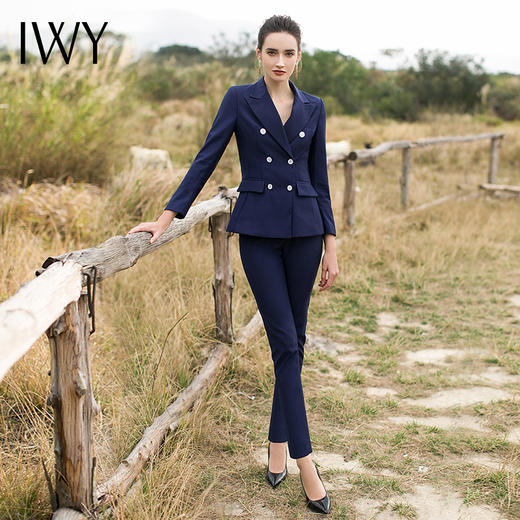 IWY/高圆圆-[完美伴侣]明星同款藏青色西服套装CP369 商品图7