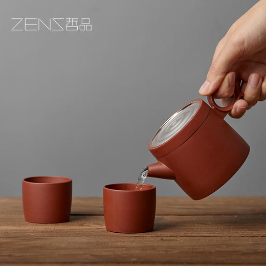 哲品以涟清水泥系列紫砂功夫茶具茶壶茶杯单人多人家用办公茶具装 商品图0