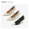 westory2020春季新款浅口尖头高跟鞋女方跟W20AE51041 商品缩略图4