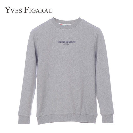 YvesFigarau伊夫·费嘉罗秋冬男士简约舒适修身透气商务休闲长袖T恤860914 商品图2