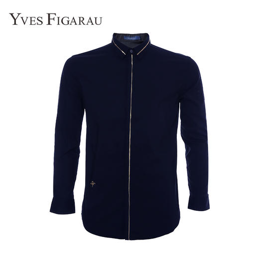YvesFigarau伊夫·费嘉罗春夏商务休闲简约舒适透气抗皱长袖衬衫810330 商品图1