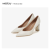 westory2020春季新品尖头高跟鞋女方跟W20AE51541 商品缩略图4