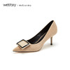 westory2019夏秋新品方扣蛇纹高跟鞋女细跟优雅知性W29CE70271 商品缩略图1