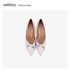 westory2020春季新品水钻尖头小猫跟高跟鞋女中跟W20AE51531 商品缩略图2