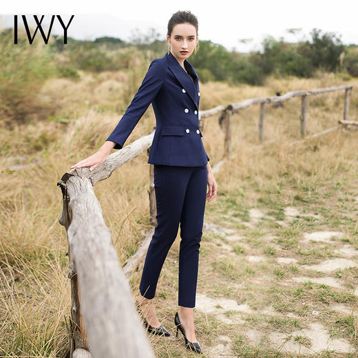 IWY/高圆圆-[完美伴侣]明星同款藏青色西服套装CP369 商品图8