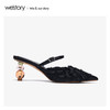 westory2020春季新款尖头翼穆勒鞋凉鞋女优雅雅致W20AH51621 商品缩略图3