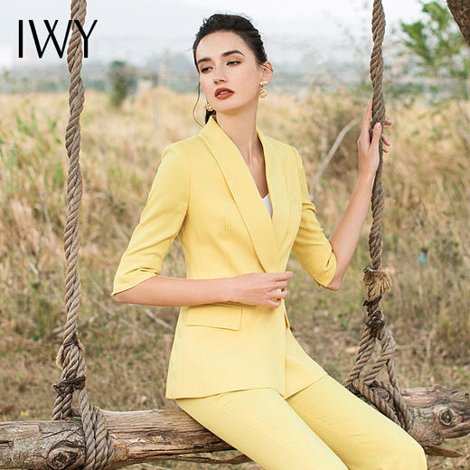 IWY/黄色五分袖西服套装CP9175 商品图3