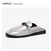 westory2020春季新款圆头亮面漆皮乐福拖鞋女W20AH51581 商品缩略图1