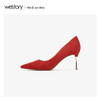 westory2020春季新品中式婚鞋尖头高跟鞋女细跟W20AE51501 商品缩略图3