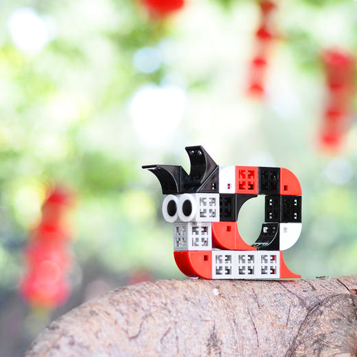 优课库|四喜人古怪精灵小品果 立体3D缤纷品果积木儿童六面拼插益智玩具 商品图3