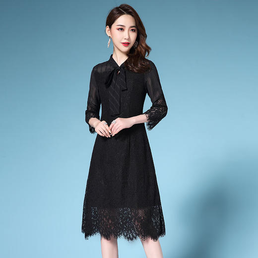 DYSL-Q5166新款欧美风时尚气质纯色连衣裙 商品图2