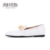 西村名物2020春季新款百搭经典链条两穿踩脚鞋方头乐福鞋女X20AM16691 商品缩略图2