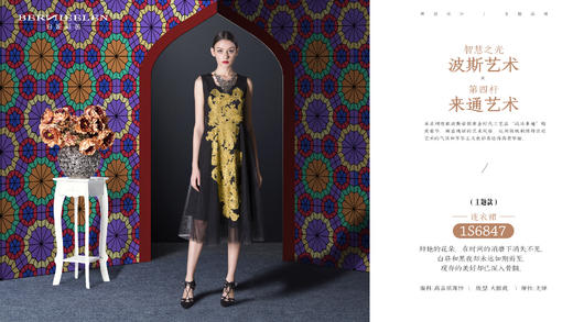 1S6847--黑色连衣裙--来通艺术--《智慧之光-波斯艺术》 商品图1
