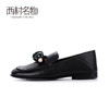 西村名物2020春季新品复古优雅珍珠蝴蝶结两穿踩脚鞋方头乐福鞋女X20AM18271 商品缩略图1