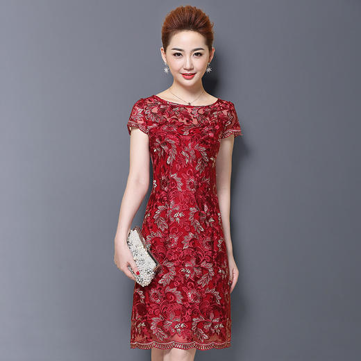 DYSL-Q3336新款刺绣时尚气质宫廷旗袍连衣裙 商品图2