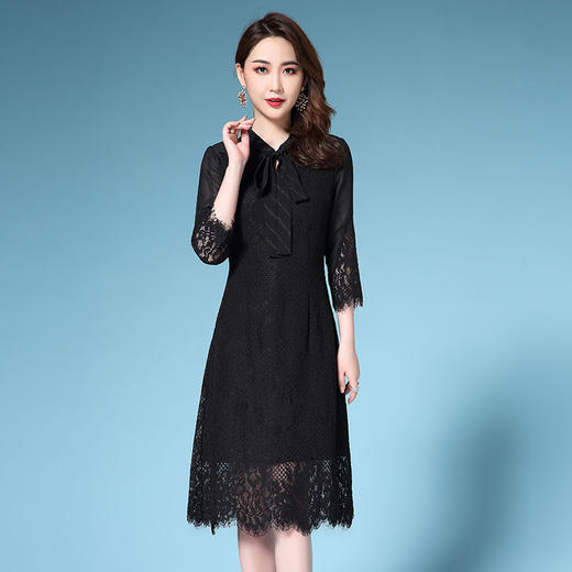 DYSL-Q5166新款欧美风时尚气质纯色连衣裙 商品图1