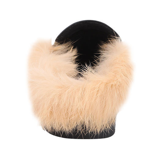 西村名物2019冬新款女士内里加绒毛毛女拖鞋X20CM16041 商品图4