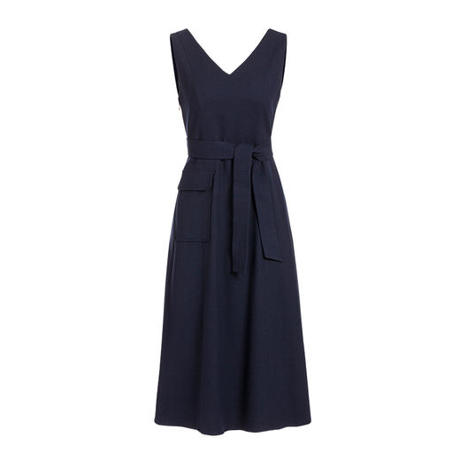 VIMAGE-纬漫纪春款时尚通勤V领显瘦纯色收腰连衣裙女中款V1207834 商品图4