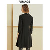 VIMAGE-纬漫纪春款通勤职业纯色百搭收腰显瘦连衣裙女中V1207847 商品缩略图3