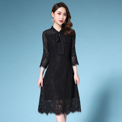 DYSL-Q5166新款欧美风时尚气质纯色连衣裙 商品图0